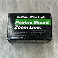 Toyo Optics 35-75mm Wide-Angle Zoom Pentax Mount Camera Lens